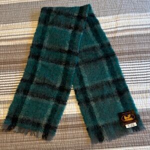 Green and Black Plaid Scarf